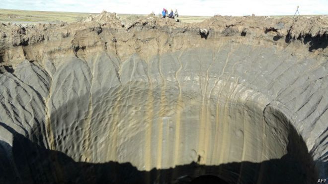 Cráteres en Siberia, Rusia