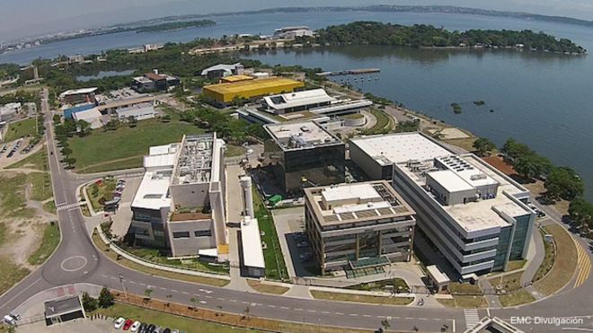 Vista aérea del parque tecnológico de la Universidad federal de Río de Janeiro.