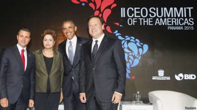 Obama con presidentes latinoamericanos