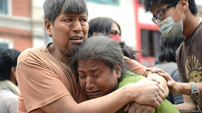 Sobrevivientes del terremoto en Nepal
