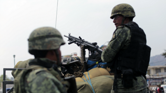 Militares en Chilapa, Guerrero, México
