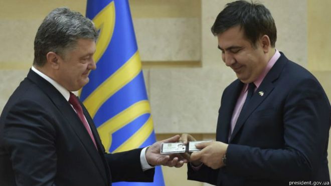 Пётр Порошенко и Михаил Саакашвили