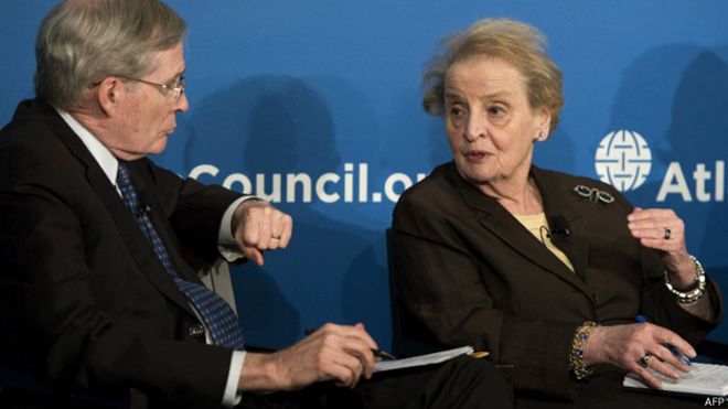 مادلین آلبرایت و استیون هدلی