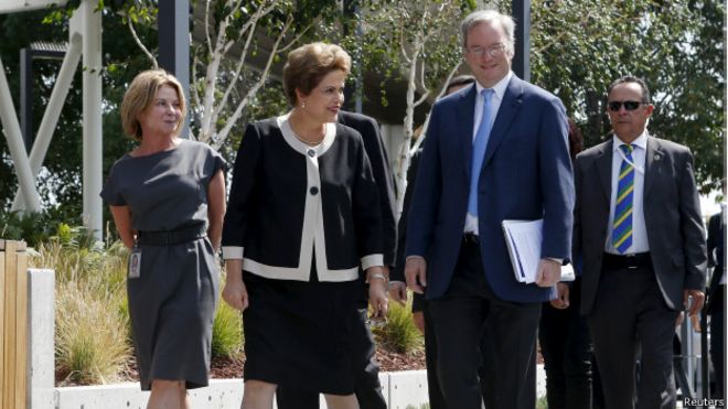 Dilma na sede do Google (Reuters)