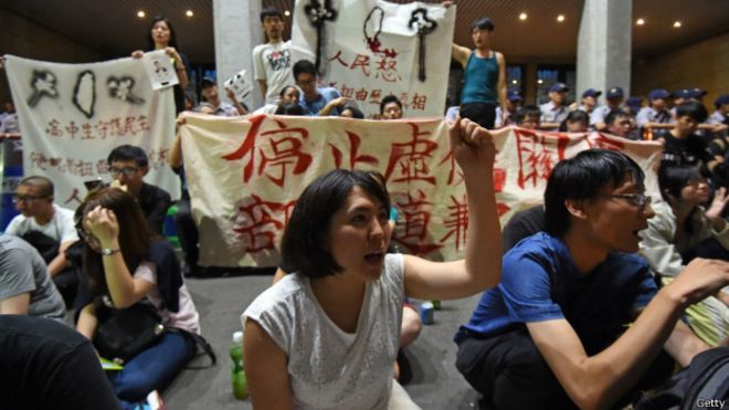 台北示威人士