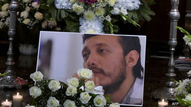 Funeral de Rubén Espinosa, fotoreportero asesinado en México. Foto: AFP/Getty