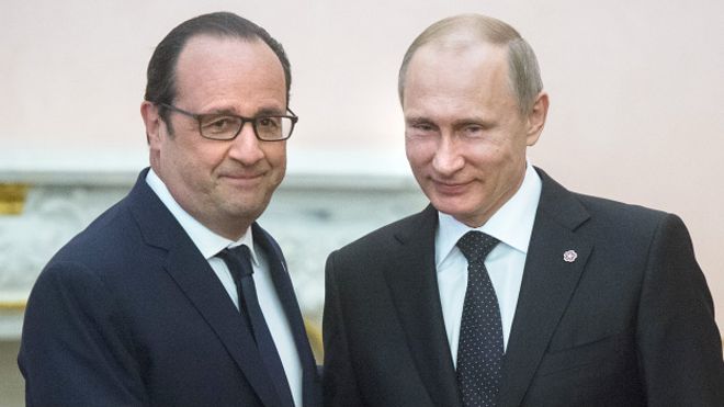 Путин и Олланд