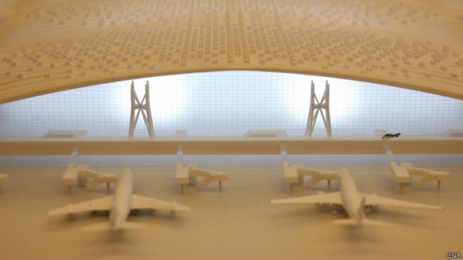桃園機場第三航站模型