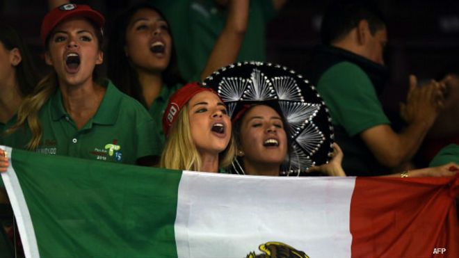 Jóvenes en un encuentro deportivo entre México y Panamá. Foto: AFP/Getty