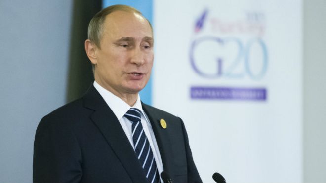 Владимир Путин на саммите G20