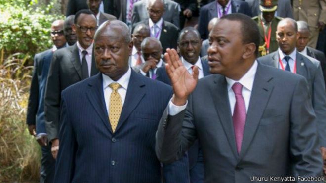 Museveni na Kenyatta