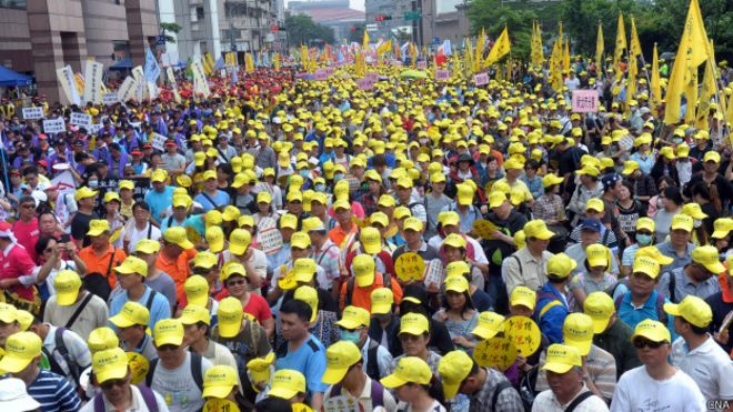 台湾劳工示威