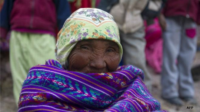 Mujer de la etnia rarámuri en Chihuahua, México