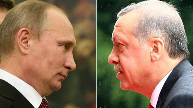 Presiden Vladimir Putin dan Presiden Recep Tayyip Erdogan