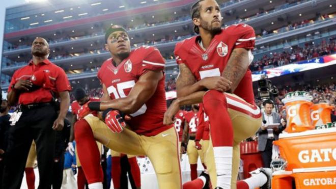 تهديدات بالقتل للاعب أمريكي لم يقف عند عزف النشيد الوطني