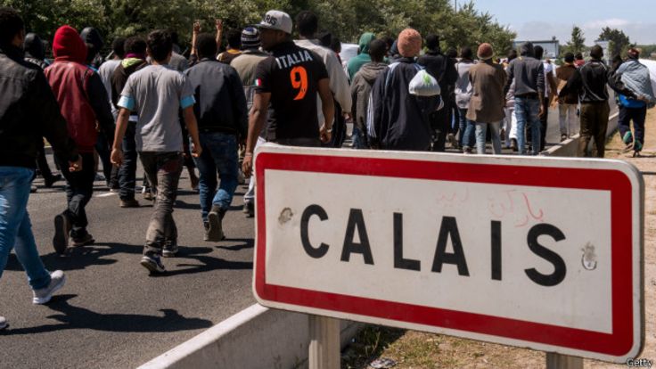 Inmigrantes en Calais
