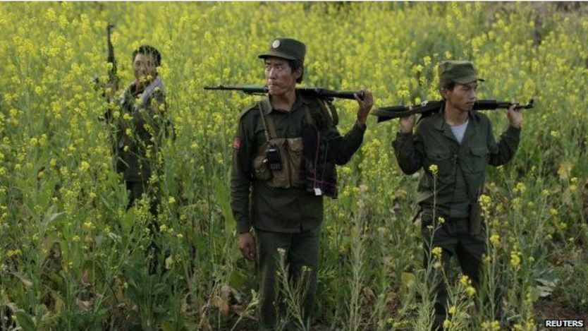 缅甸当局正在东部与中国云南省接壤的果敢地区与叛军——果敢同盟军作战。
