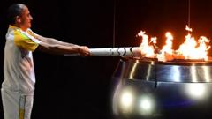 Lighting of the Olympic flame