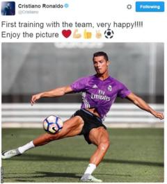 Cristiano Ronaldo tweet
