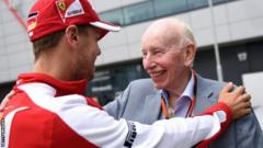 Sebastian Vettel and John Surtees