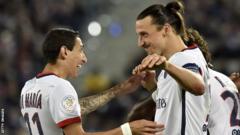 Angel di Maria and Zlatan Ibrahimovic