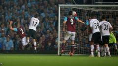 Winston Reid scores West Ham's winner against Manchester United