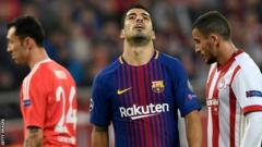 Luis Suarez has not scored a goal in the Champions League this season