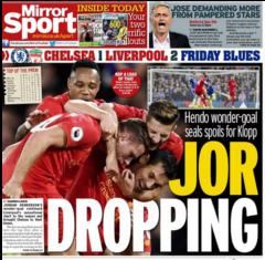 Saturday's Daily Mirror back page
