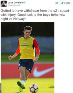 Jack Grealish tweet