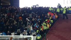 Fans at London stadium