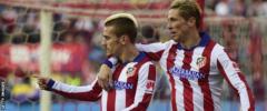 Atletico Madrid strikers Fernando Torres and Antoine Griezmann