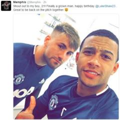 Luke Shaw and Memphis Depay