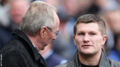 Boxer Ricky Hatton (right) with then-Manchester City boss Sven-Goran Eriksson in March 2008