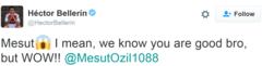 Hector Bellerin tweet