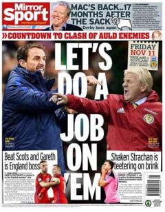 Daily Mirror back page 13 October