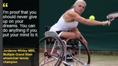 Aspire to be like top wheelchair tennis player Jordanne Whiley