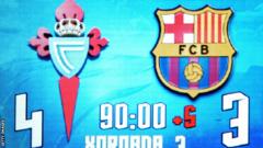 Celta Vigo beat Spanish champions Barcelona 4-3 back in October