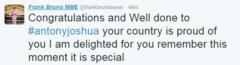 Frank Bruno tweet