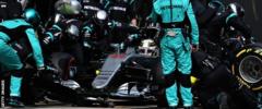 Lewis Hamilton in the pits