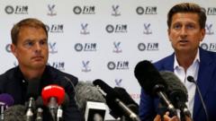 Frank De Boer and Steve Parish of Crystal Palace