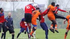 men playing football