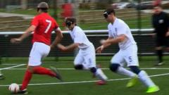 Blind footballers