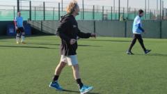 Carl Fogarty tries walking football