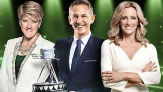 Clare Balding, Gary Lineker and Gabby Logan