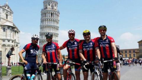 Davide Nicola and travelling companions