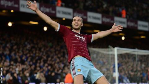 West Ham and England striker Andy Carroll