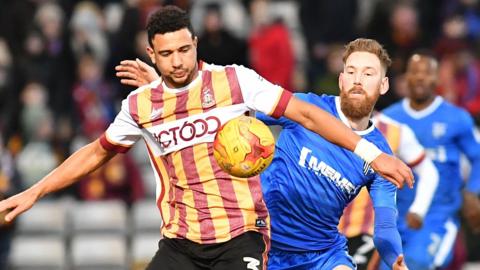 bradford gillingham football bbc sport