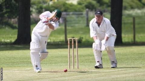 Dorchester score a boundary from the final over