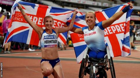 Georgie Hermitage and Hannah Cockroft