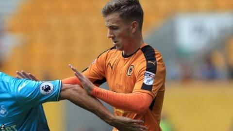 Wolves midfielder Lee Evans
